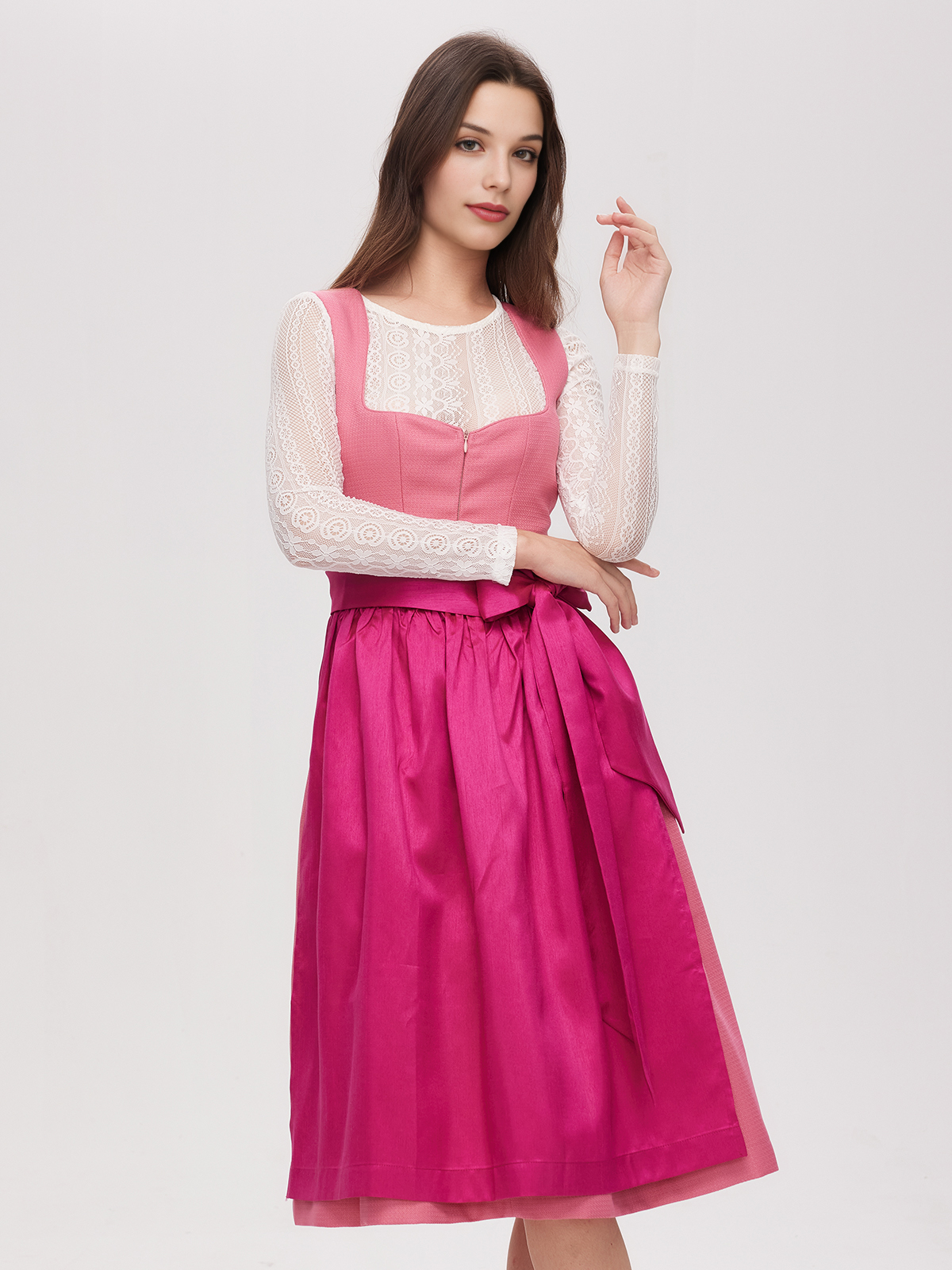 Stylisches pinkes Mini Dirndl