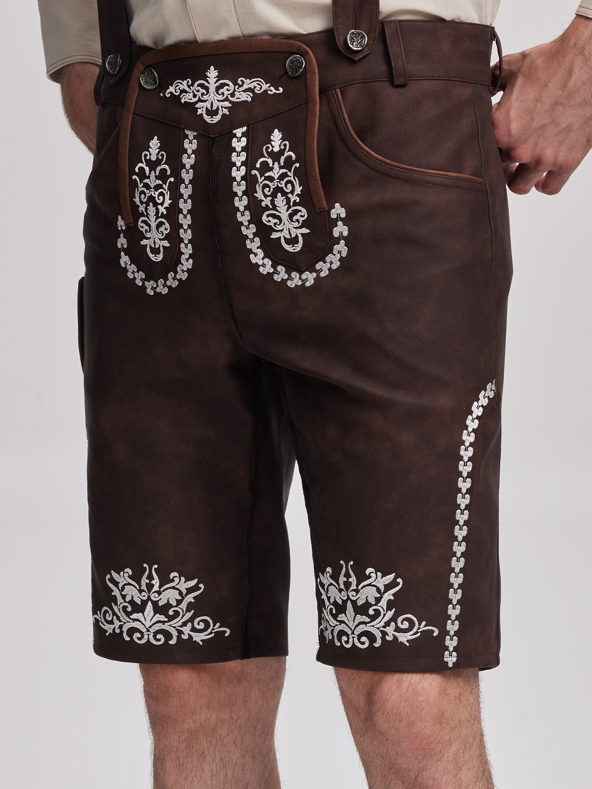 Mini Dirndl in Braun mit traditionellem Schnitt