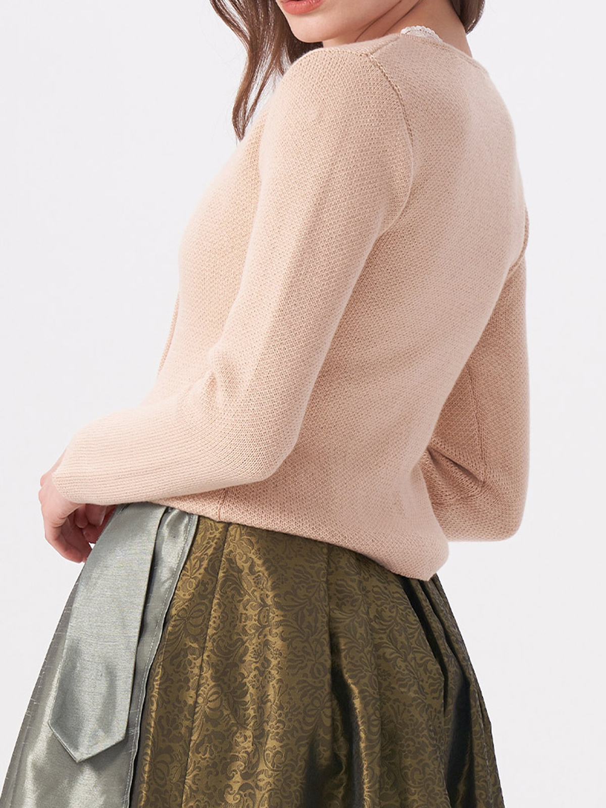Braune Strickjacke zu Dirndl