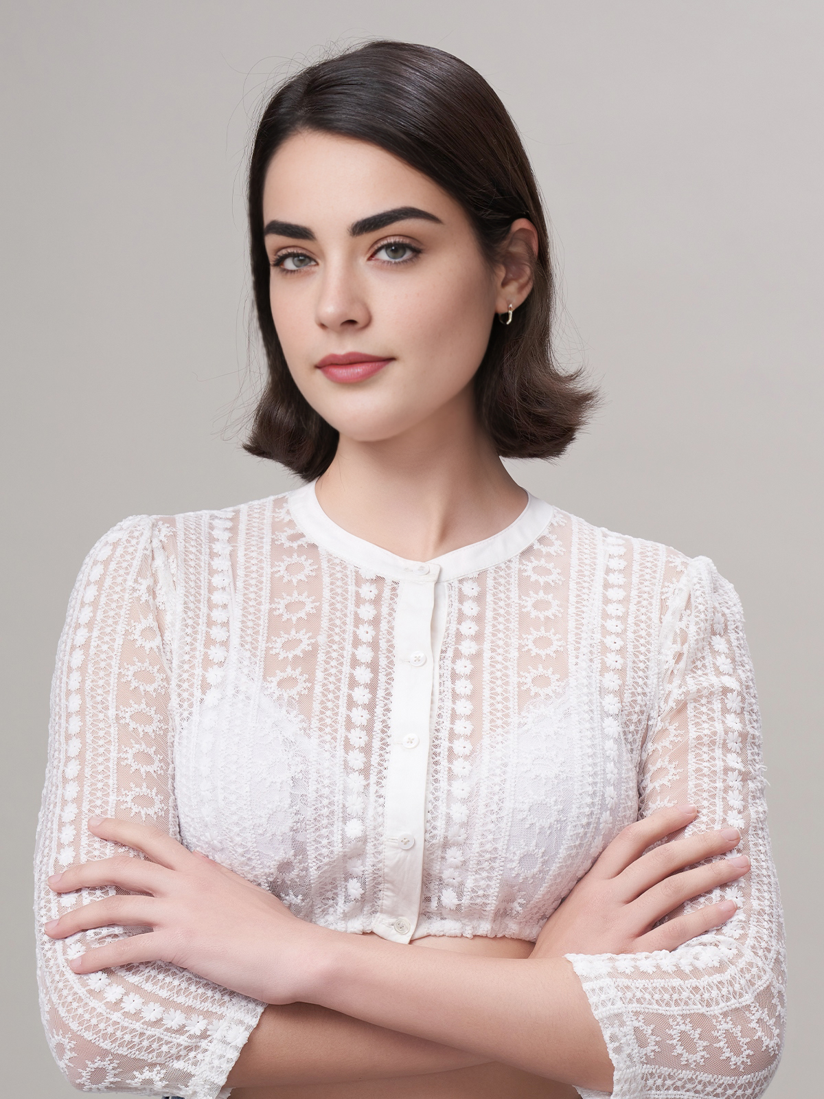 Dirndl mit 70 cm Länge in Weiß
