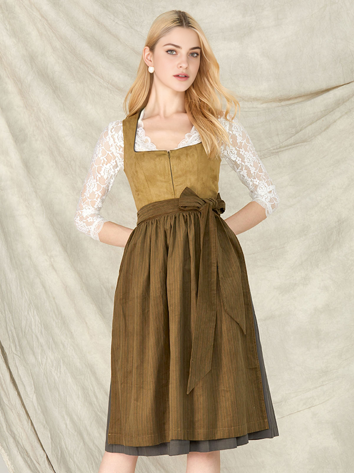 Ein elegantes grünes Ehreer Dirndl mit perfekter Passform