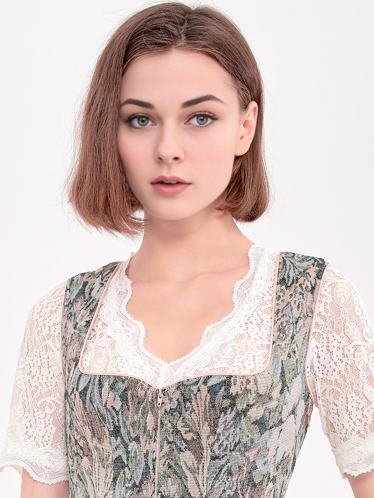 Dirndl Damen Blau in Grün