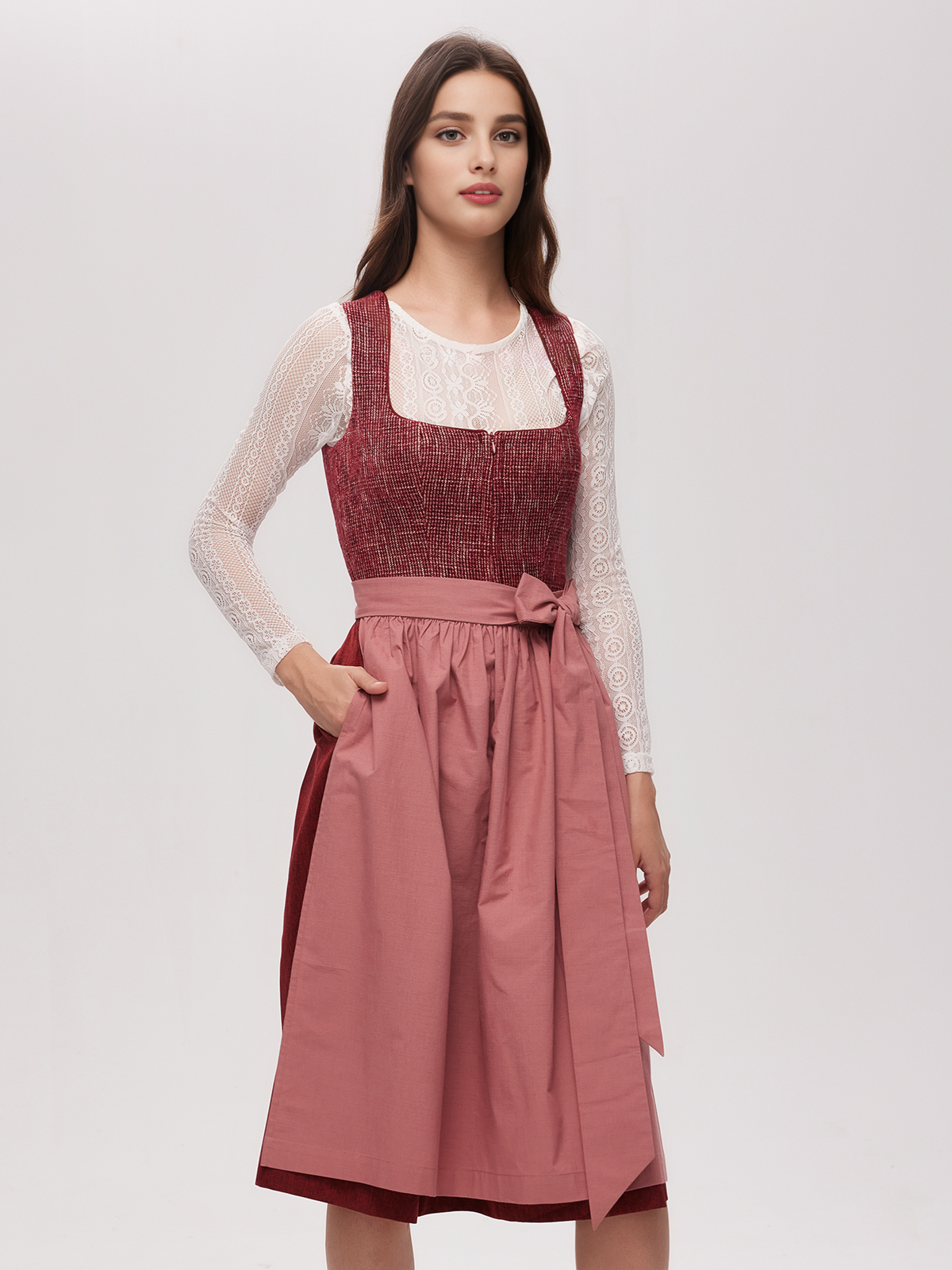 Dirndl rot grün